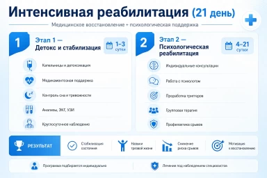 Реабилитация за 21 день в ЮВАО Москвы